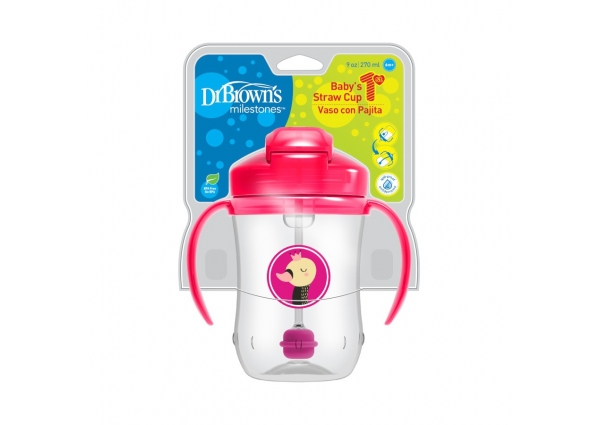 Dr Brown's Baby’s First Straw Cup - Pink