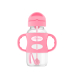 Dr Brown's 270ml Milestones Sippy Straw Bottle with Silicone Handles - Pink