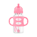 Dr Brown's 270ml Milestones Sippy Straw Bottle with Silicone Handles - Pink