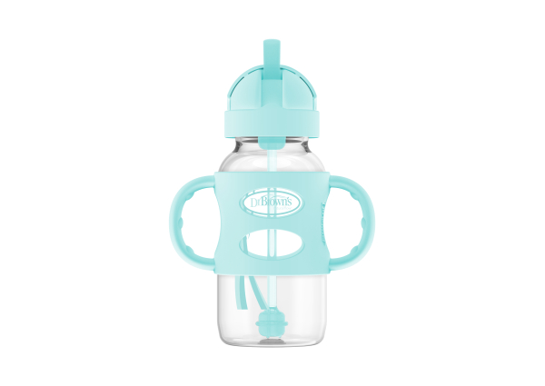 Dr Brown's 270ml Milestones  Sippy Straw Bottle with Silicone Handles - Green