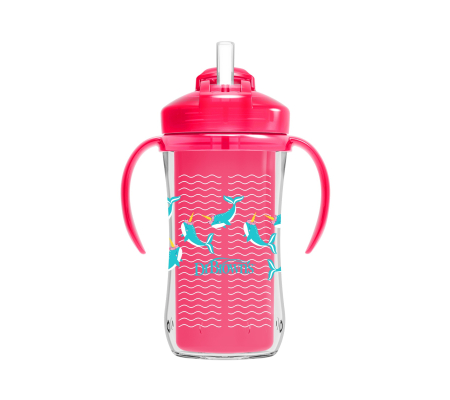 Dr. Brown's 300ml Insulated Straw Cup - Pink