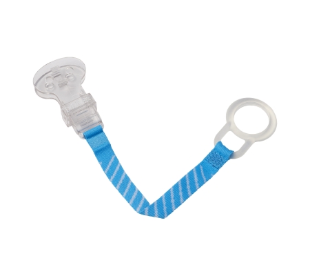 Dr Brown's Fabric Pacifier Teether/Clip - Blue