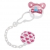 Dr Brown's Plastic Pacifier Teether/Clip - Pink