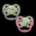 Dr Brown's Advantage Pacifier Glow in the Dark - Stage 1 Pink 0-6M 2PK