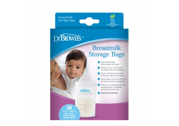 Dr Brown's Breastmilk Storage Bag (180ml) 25 - Pack