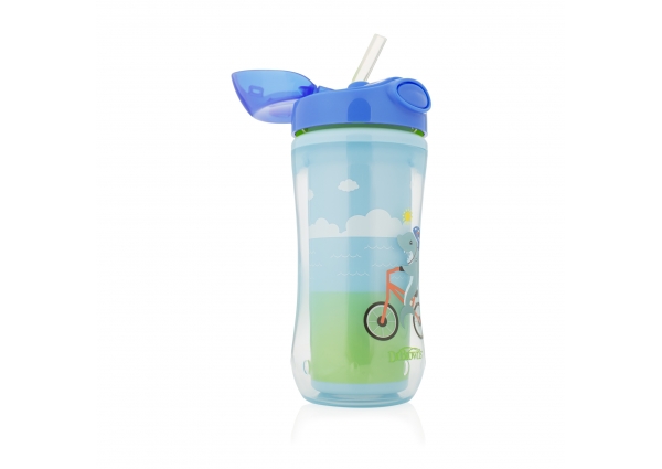 Dr. Brown's 300ml Insulated Straw Cup - Blue