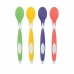 Dr. Brown's Soft - Tip Spoon 4- Pack (Coral, Turquoise, Gray, Blue)